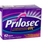 Chattanooga, USA - August 15, 2011: Prilosec Over The Counter (OTC) omeprazole magnesium delayed-release tablets. These 20.6mg acid reducer pills are used for frequent Heartburn.